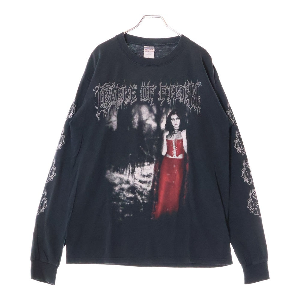 VINTAGE(ヴィンテージ) 00s CRADLE OF FILTH A WOLF IN CREEPS CLOTHING L/S クレイドルオブフィルス Tシャツ 長袖カットソー ブラック