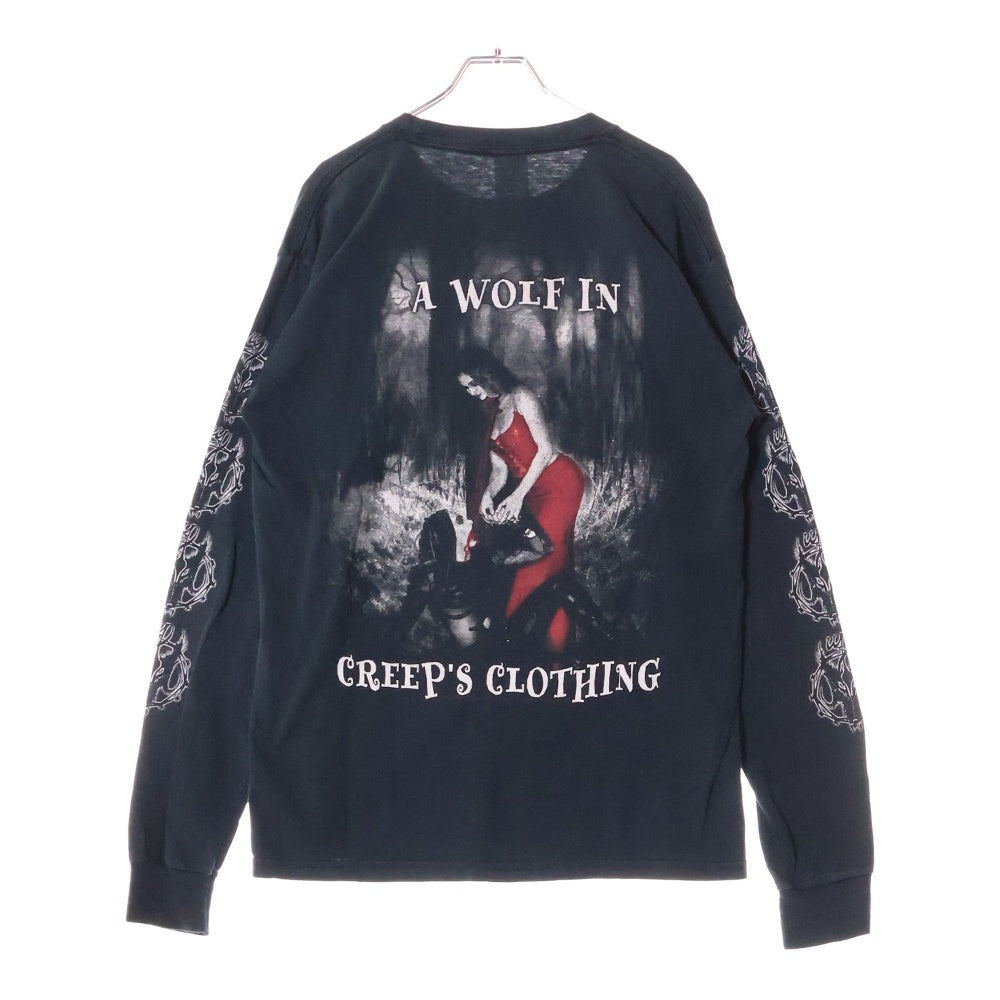 VINTAGE(ヴィンテージ) 00s CRADLE OF FILTH A WOLF IN CREEPS CLOTHING L/S クレイドルオブフィルス Tシャツ 長袖カットソー ブラック