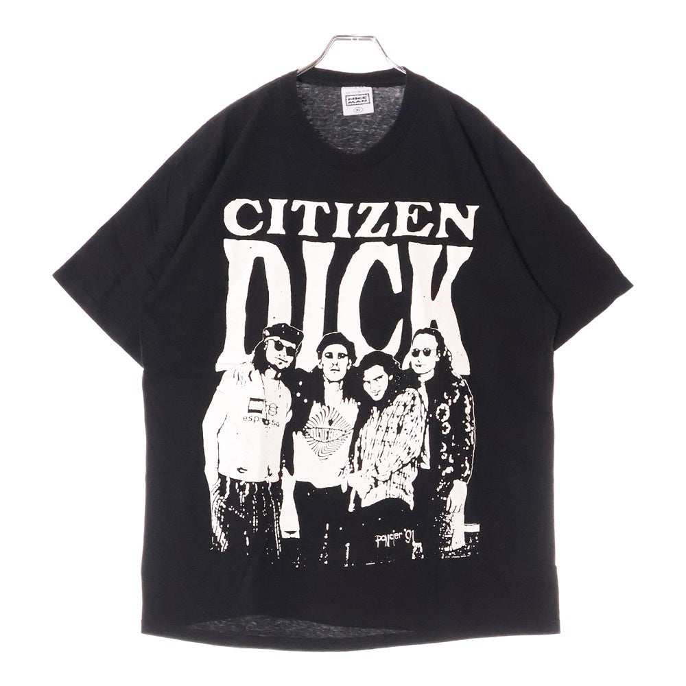 VINTAGE(ヴィンテージ) 90s vintage CITIZEN DICK NICE MAN USA製 シチズンディック 両面プリント クルーネック Tシャツ ブラック