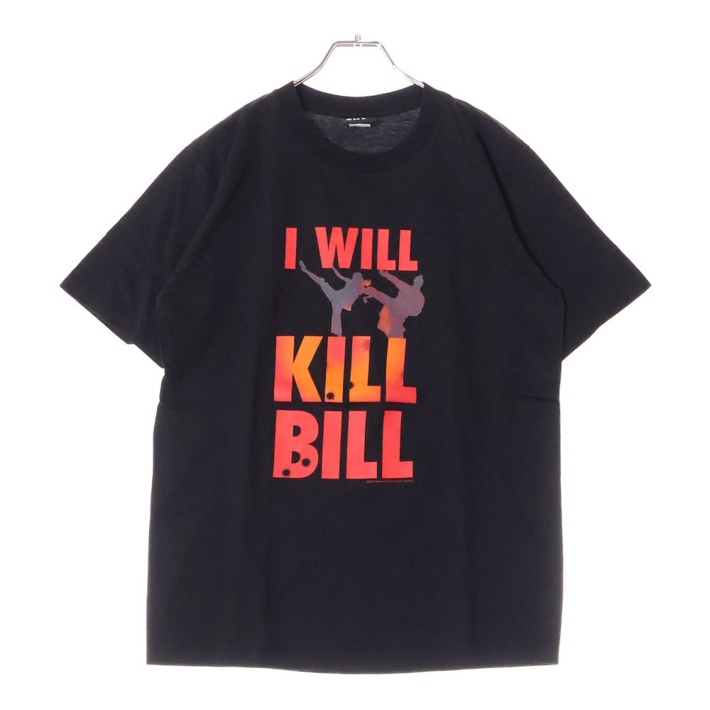 VINTAGE(ヴィンテージ) 00s I WILL KILL BILL CUT USA製 両面プリント クルーネック Tシャツ ブラック