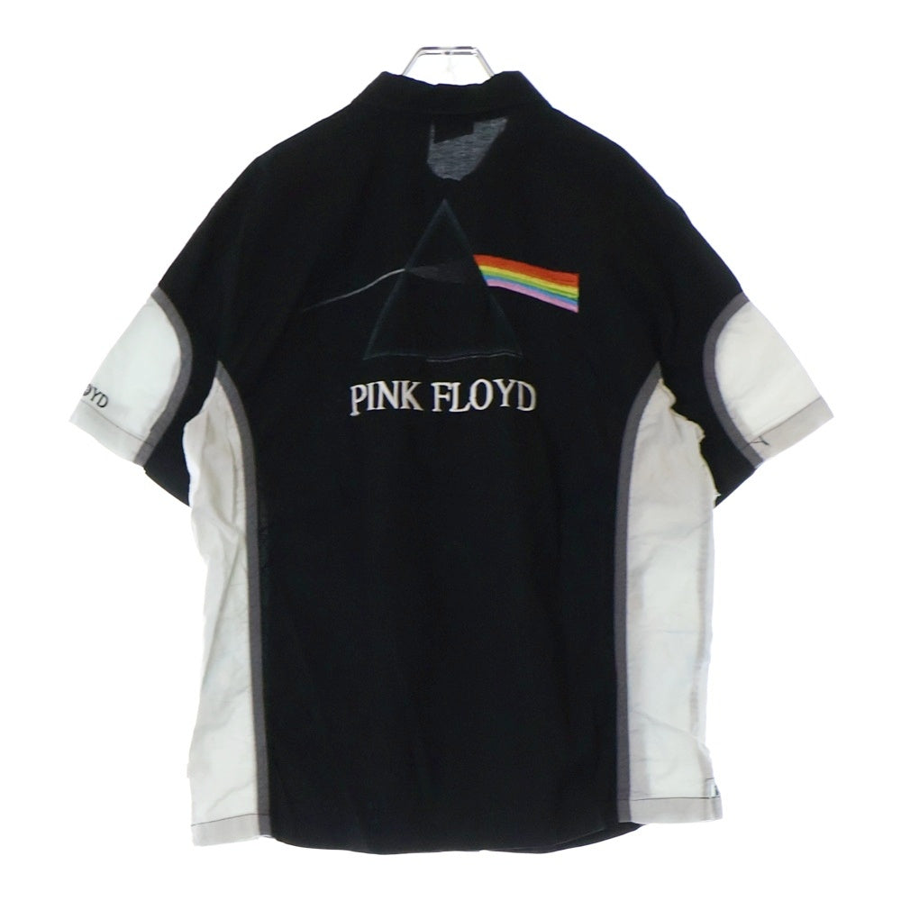 VINTAGE(ヴィンテージ) 00s PINK FLOYD DARK SIDE OF THE MOON EMBROIDERY SHIRT ピンクフロイド ダークサイドオブザムーン エンブロイダリー 刺繍 半袖シャツ ブラック