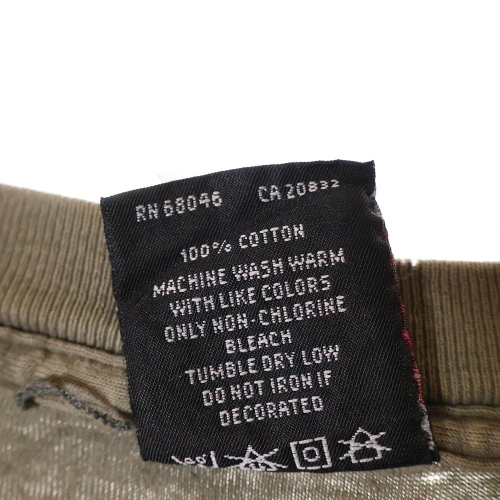 VINTAGE(ヴィンテージ) 90s SOCIAL DISTORTION TEE ソーシャルディストーション 両面プリント半袖Tシャツ カットソー カーキ