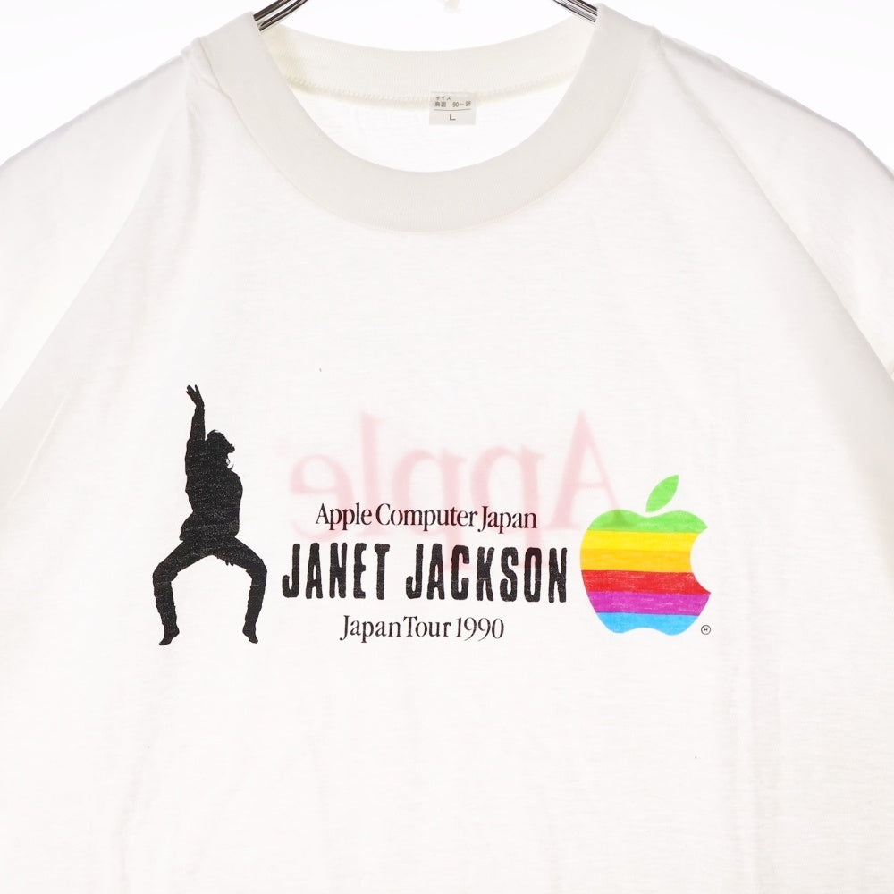 VINTAGE(ヴィンテージ) 90-00s JANET JACKSON Japan TOUR1990 Apple computer TEE ジャネット ジャクソン アップル 日本ツアー 半袖Tシャツ カットソー ホワイト