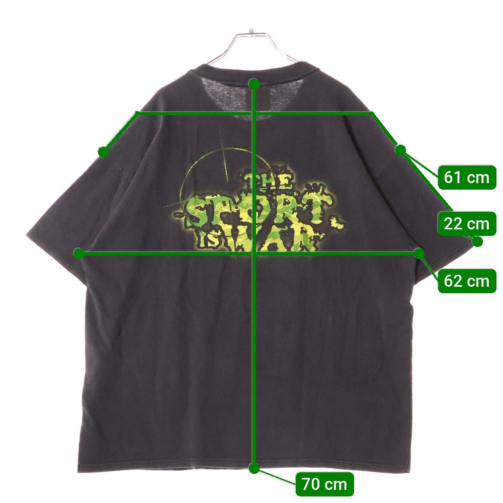 VINTAGE(ヴィンテージ) 90s Slayer The Sport Is War TEE スレイヤー 両面プリント半袖Tシャツ カットソー ブラック