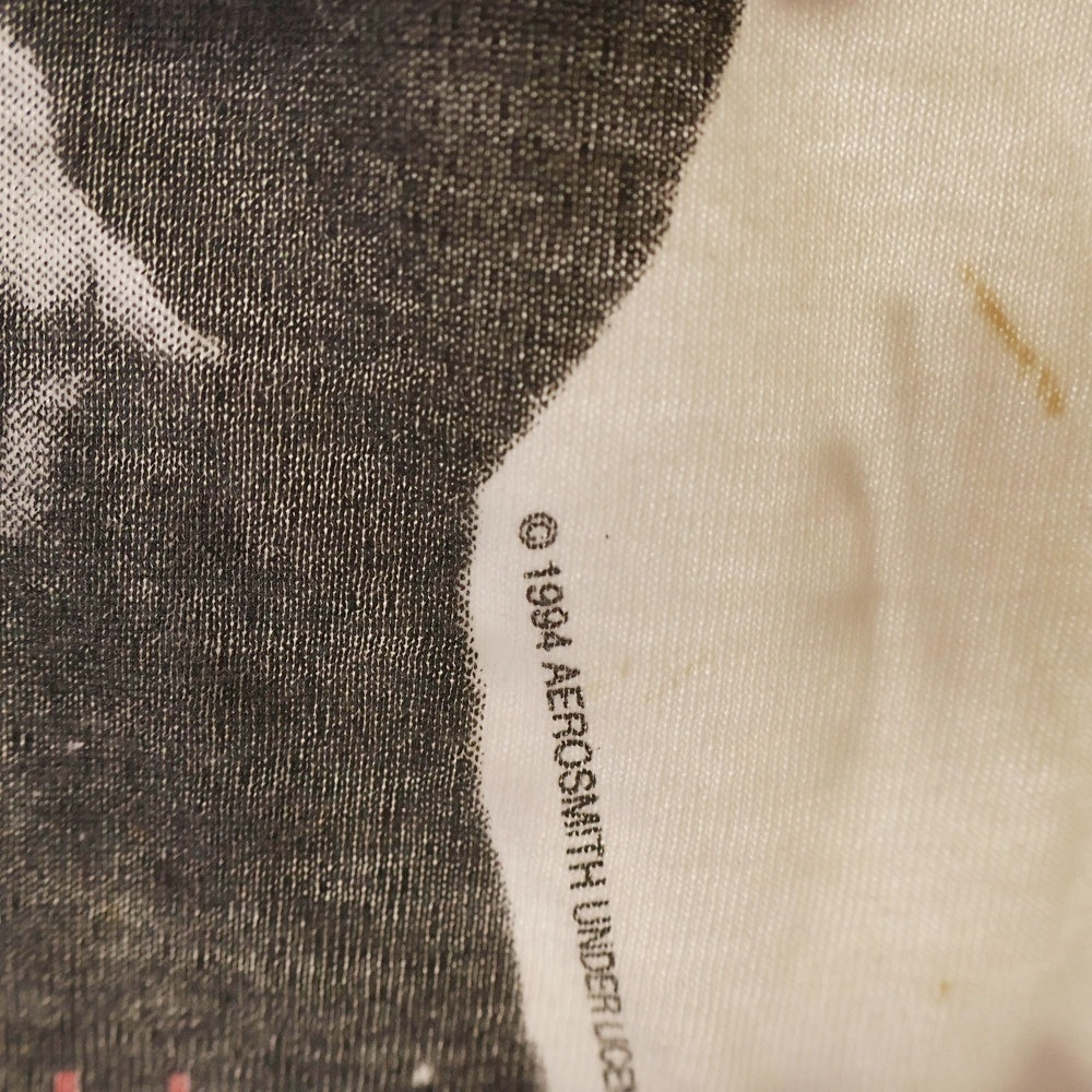VINTAGE(ヴィンテージ) 90s AERO SMITH GET A GRIP WORLD TOUR TEE エアロスミス 両面プリント半袖Tシャツ カットソー ホワイト