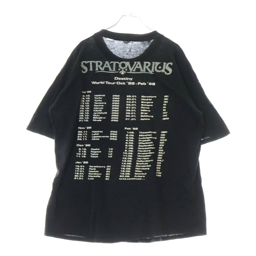 VINTAGE(ヴィンテージ) 90s STRATOVARIUS ストラトヴァリウス Tシャツ 半袖カットソー ブラック