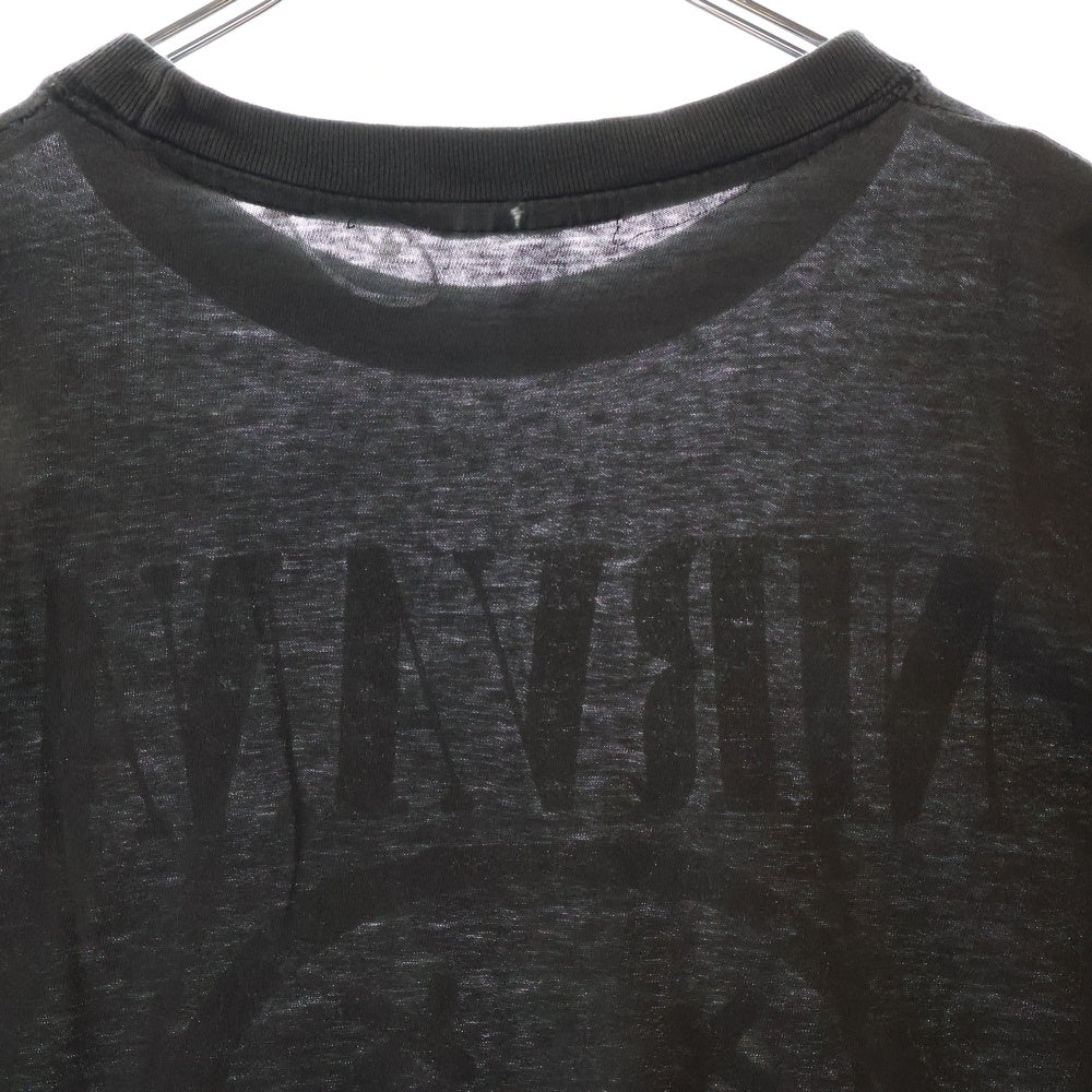 VINTAGE(ヴィンテージ) 90s NIRVANA SMILE ニルヴァーナ スマイル ユーロ ブート Tシャツ 半袖カットソー ブラック