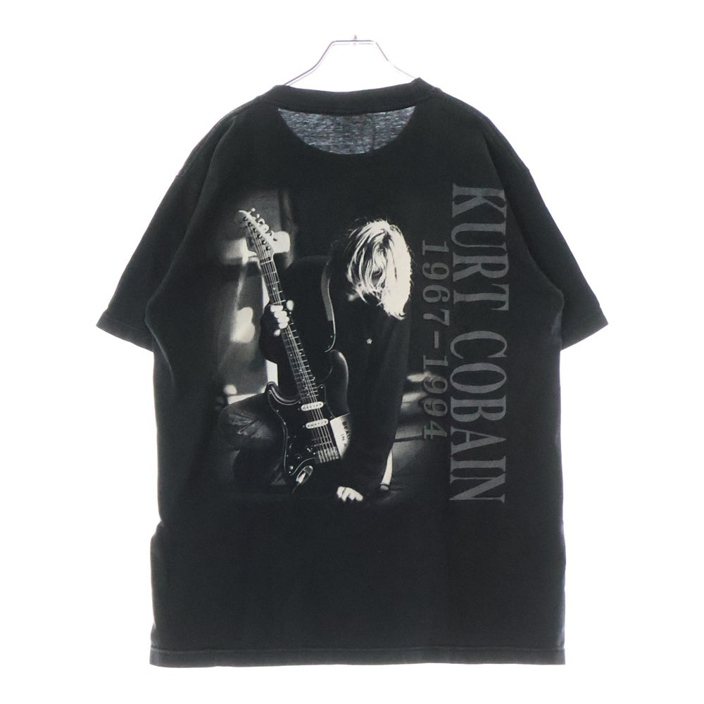 VINTAGE(ヴィンテージ) 00S NIRVANA KURT COBAIN 1967-1994 ニルヴァーナ カートコバーン両面プリント 半袖Tシャツ ブラック