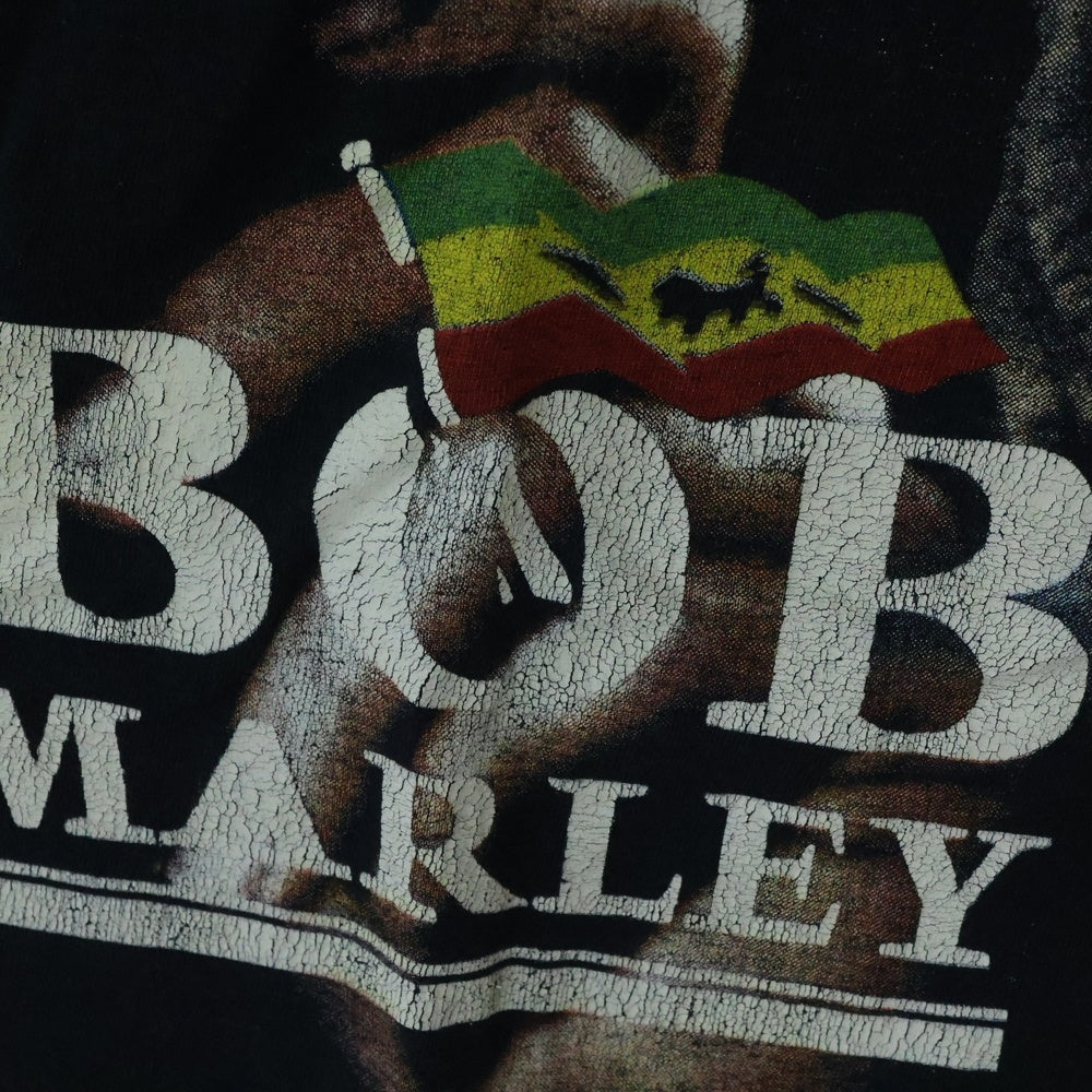 VINTAGE(ヴィンテージ) 90s BOB MARLEY POSOTOVE VIBRATION TEE ボブマーリー 両面プリント Tシャツ 半袖カットソー ブラック