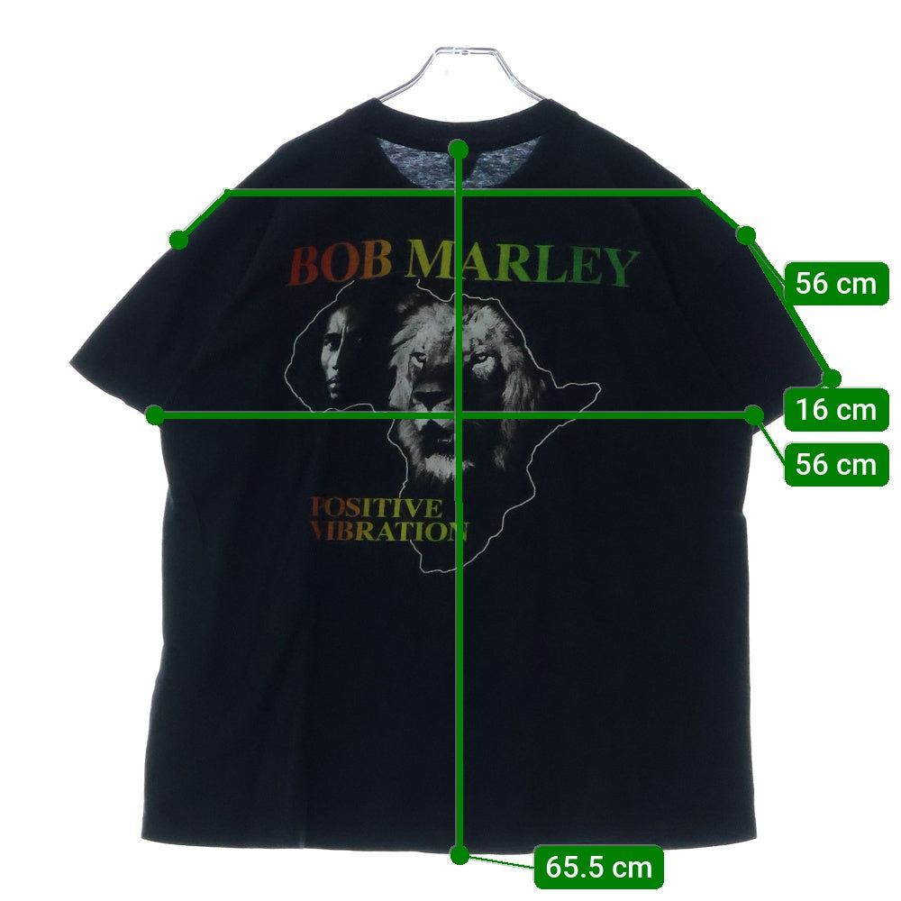 VINTAGE(ヴィンテージ) 90s BOB MARLEY POSOTOVE VIBRATION TEE ボブマーリー 両面プリント Tシャツ 半袖カットソー ブラック