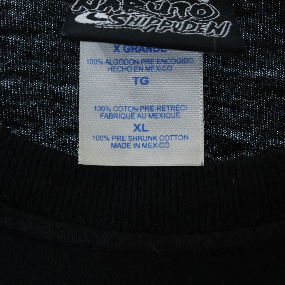 VINTAGE(ヴィンテージ) 00s NARUTO SHIPPUDEN KAKASHI TEE ナルト 疾風伝 カカシ 写輪眼 フロントプリント Tシャツ 半袖カットソー ブラック
