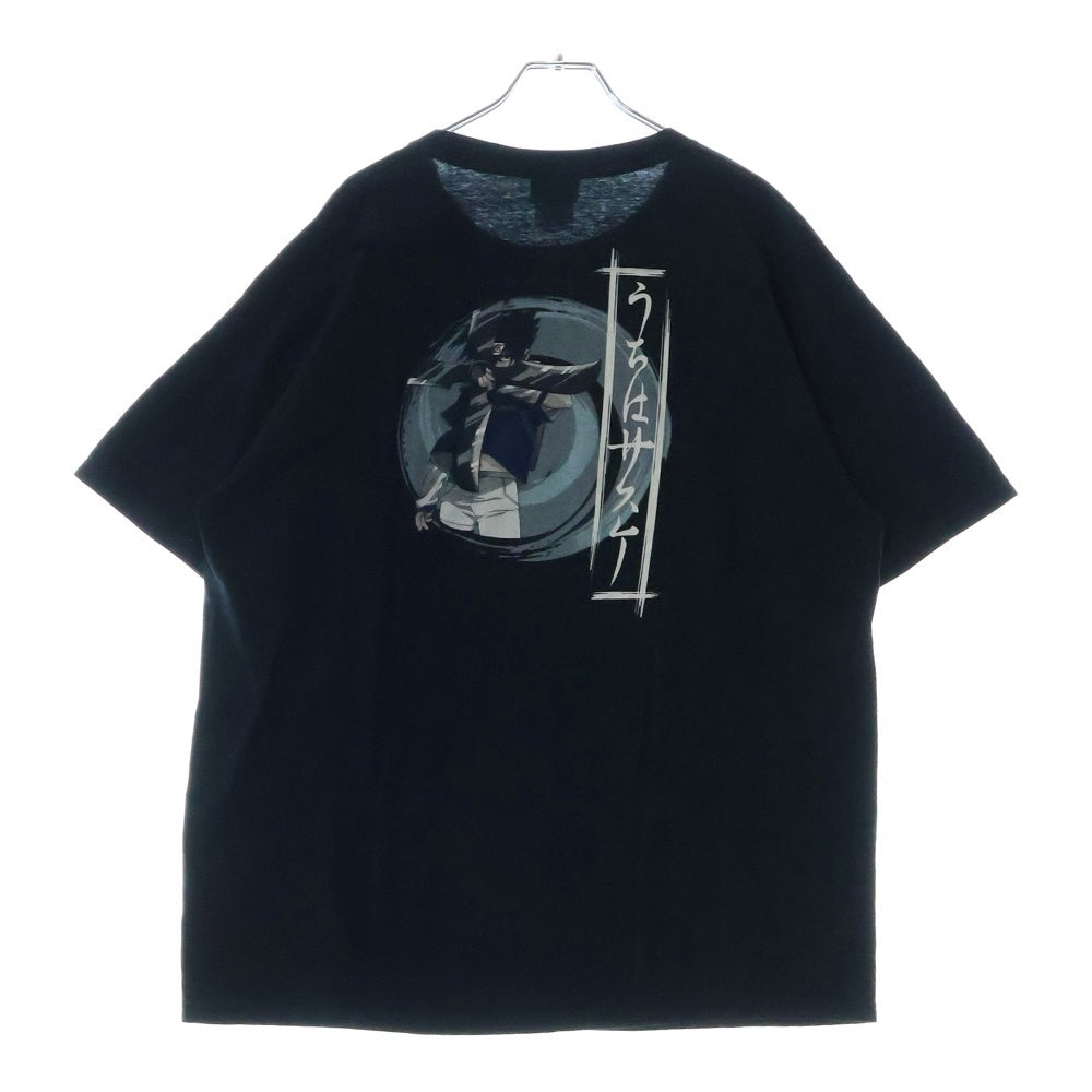VINTAGE(ヴィンテージ) 00s NARUTO UTIHA SASUKE ナルト うちはサスケ バックプリント Tシャツ 半袖カットソー ブラック