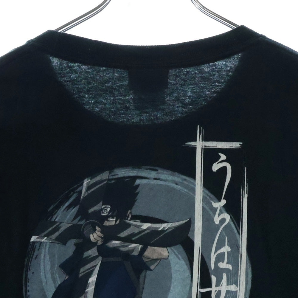VINTAGE(ヴィンテージ) 00s NARUTO UTIHA SASUKE ナルト うちはサスケ バックプリント Tシャツ 半袖カットソー ブラック