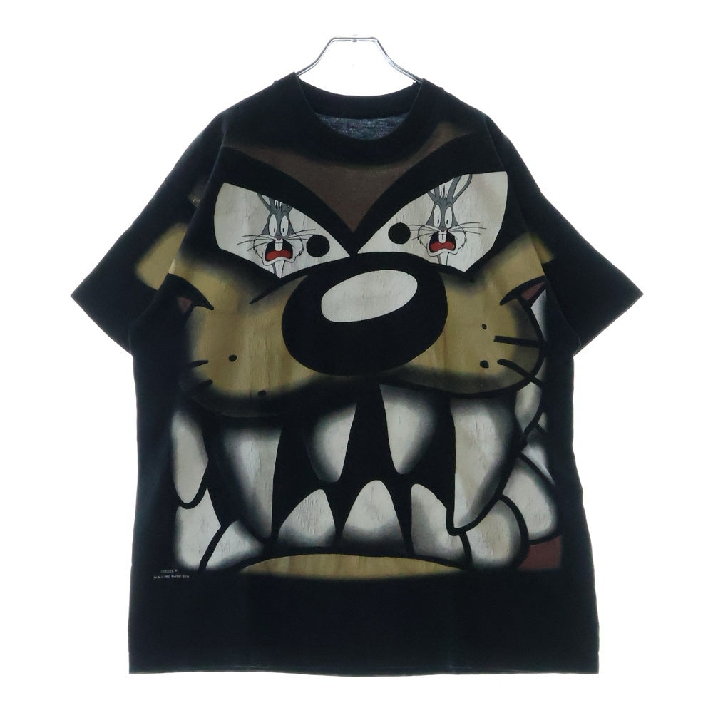 VINTAGE(ヴィンテージ) 90s LOONEY TUNES TASMANIAN DEVIL TEE ルーニーチューンズ タズマニアン デビル オーバープリント Tシャツ ブラック