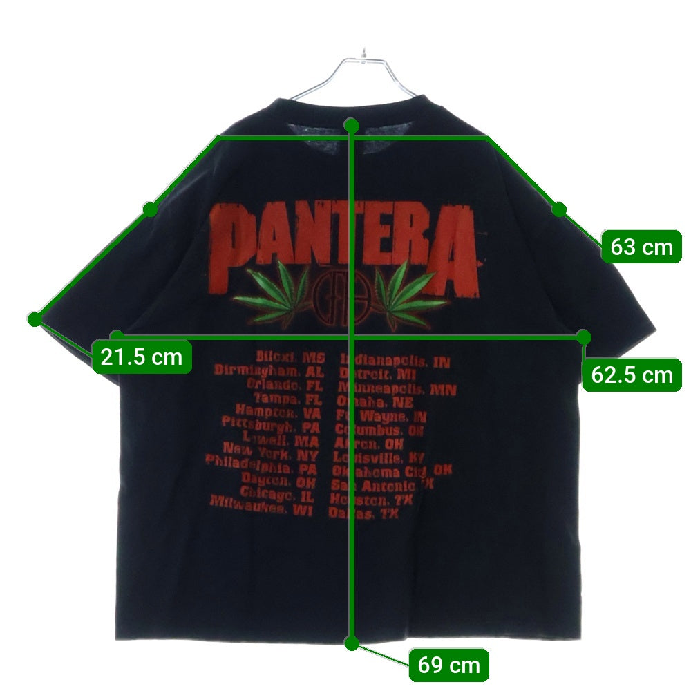 VINTAGE(ヴィンテージ) 90s PANTERA FLAG AND SKULL TEE パンテラ フラッグ スカル Tシャツ 半袖カットソー ブラック