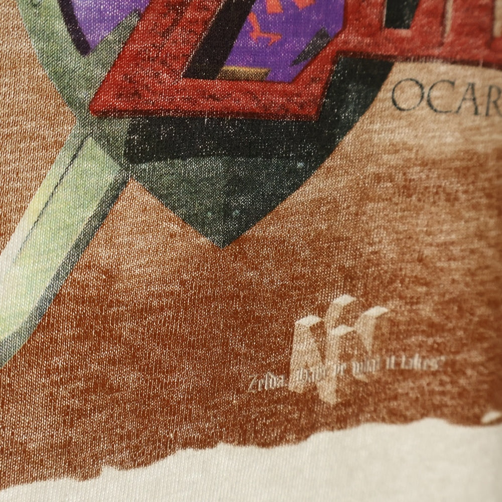 VINTAGE(ヴィンテージ) 90s THE LEGEND OF ZELDA OCARINA OF TIME ゼルダの伝説 時のオカリナ 任天堂 Tシャツ 半袖カットソー ホワイト