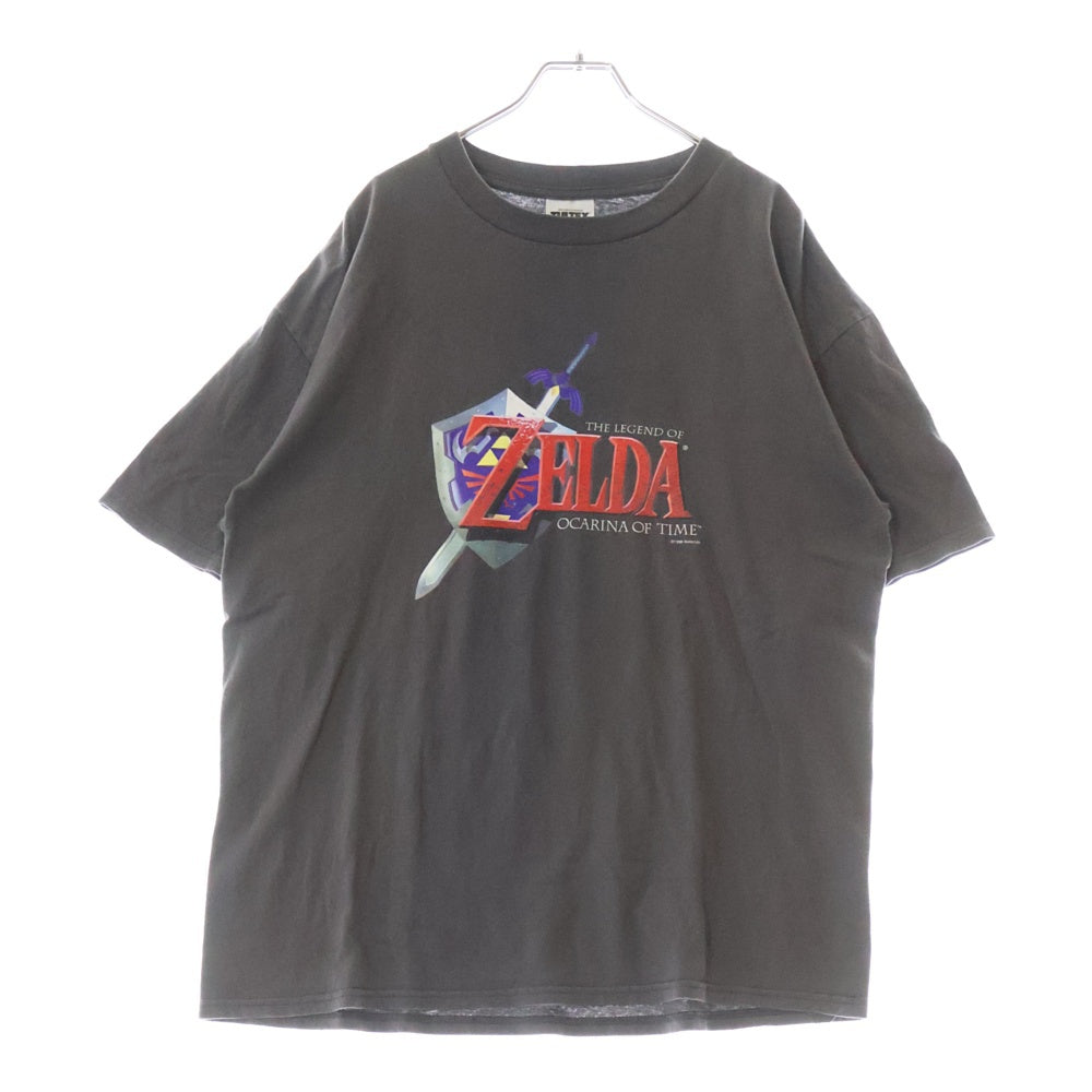VINTAGE(ヴィンテージ) 90s THE LEGEND OF ZELDA OCARINA OF TIME ゼルダの伝説 時のオカリナ 任天堂 Tシャツ 半袖カットソー グレー