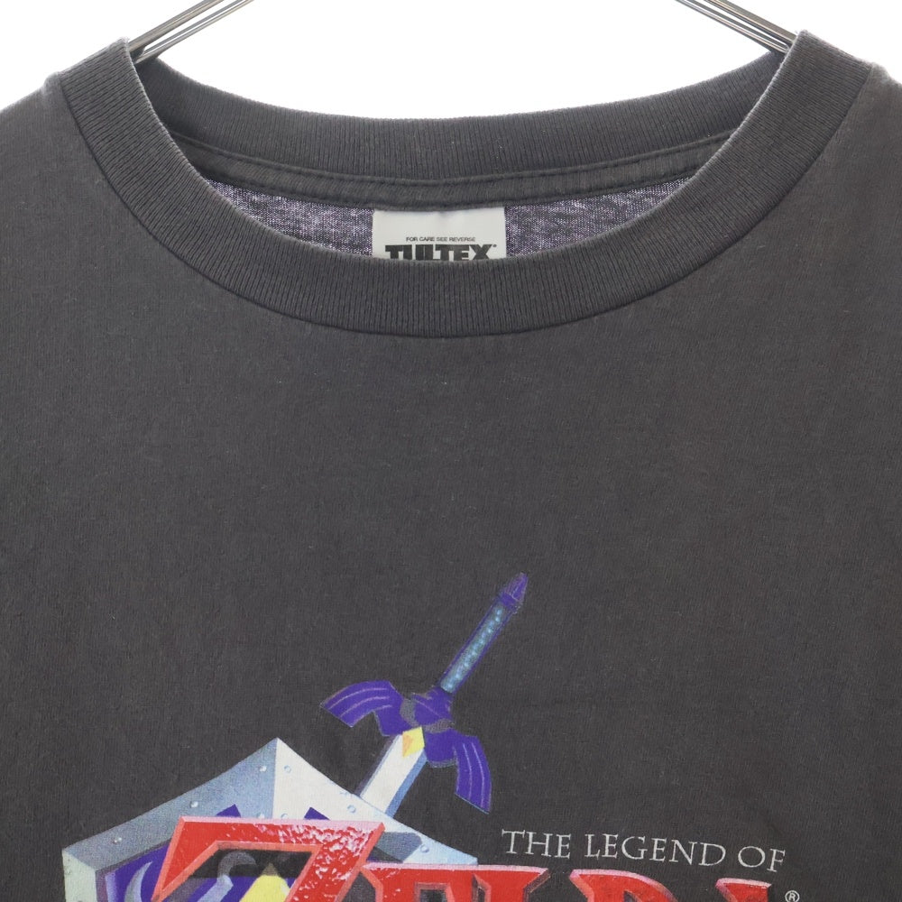 VINTAGE(ヴィンテージ) 90s THE LEGEND OF ZELDA OCARINA OF TIME ゼルダの伝説 時のオカリナ 任天堂 Tシャツ 半袖カットソー グレー