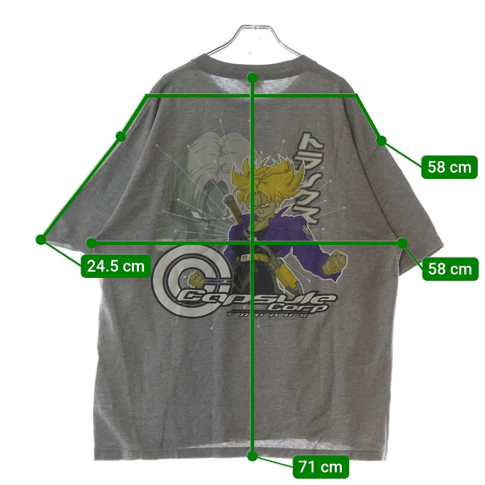 VINTAGE(ヴィンテージ) 90s DRAGON BALL TRUNKS CAPSULE CORP ドラゴンボール トランクス Tシャツ 半袖カットソー グレー