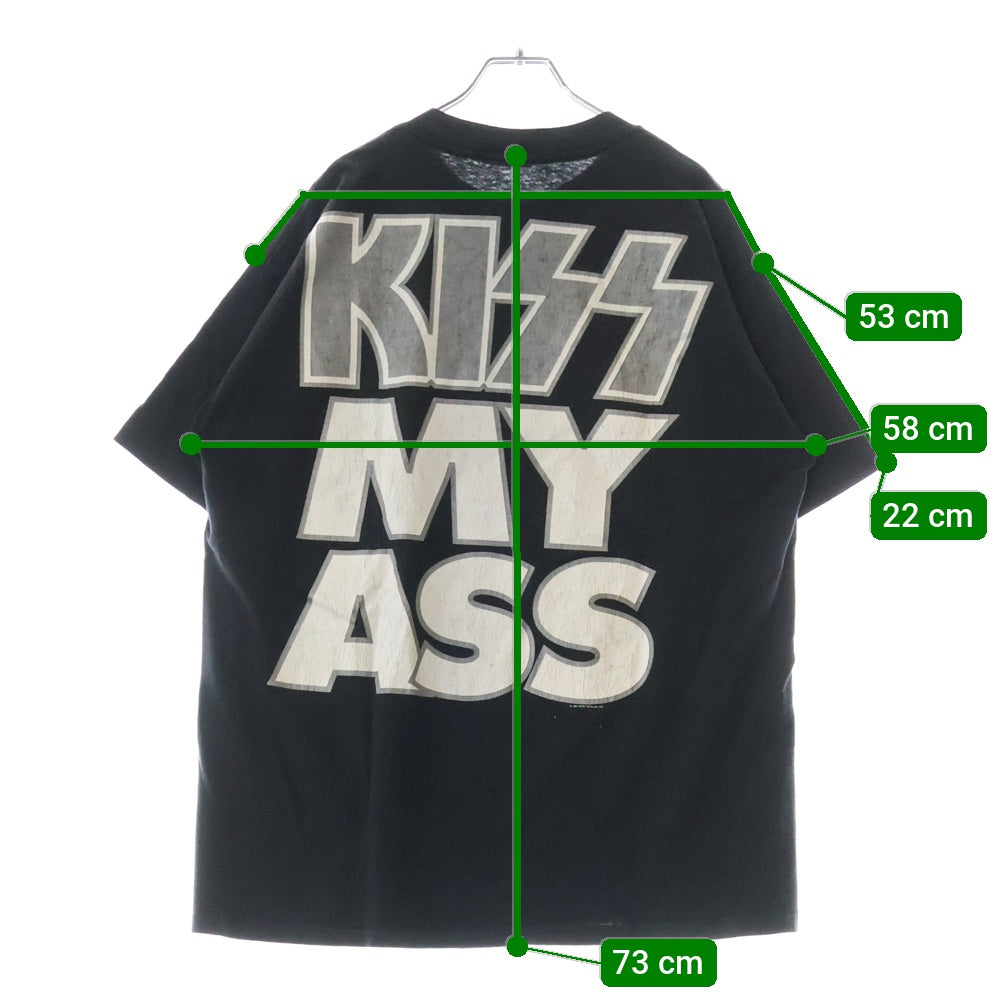 VINTAGE(ヴィンテージ) 90s KISS MAY ASS キス ファミリー Tシャツ 半袖カットソー ブラック