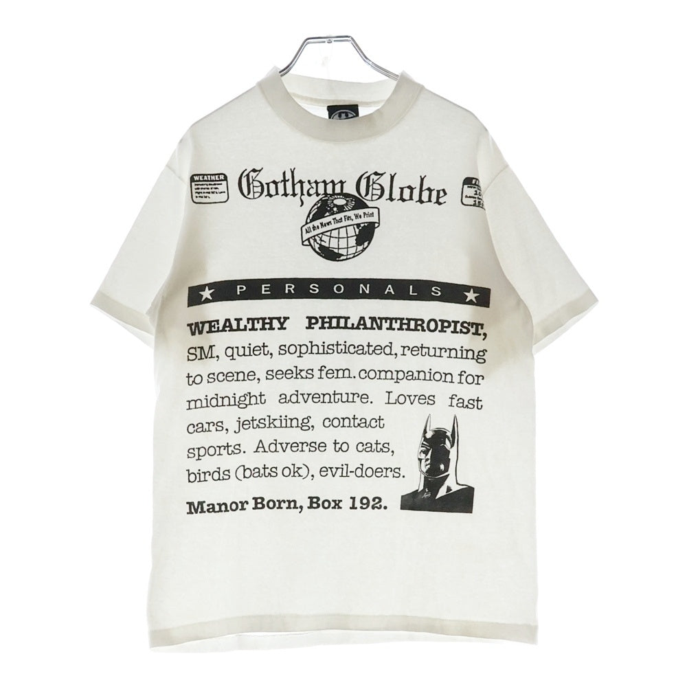 VINTAGE(ヴィンテージ) 90s BATMAN GOTHAM GLOBE バットマン プリント Tシャツ 半袖カットソー ホワイト