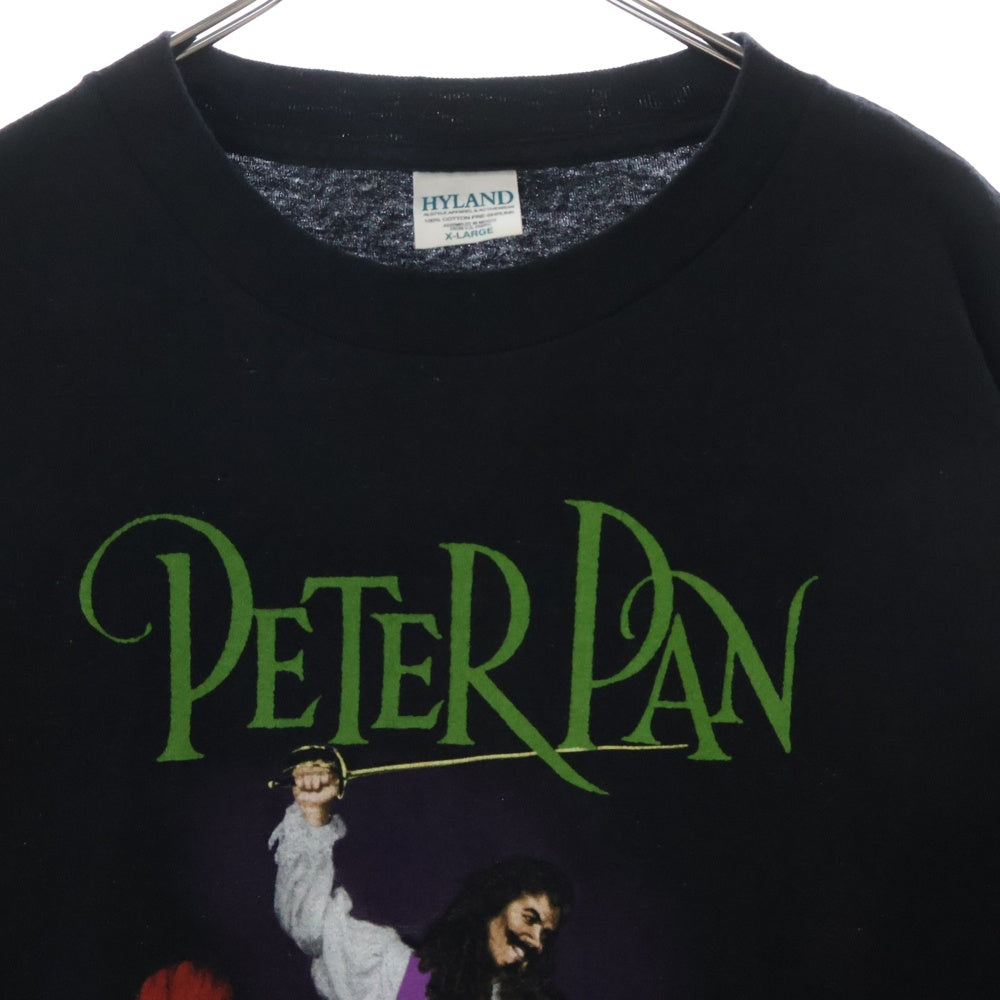 VINTAGE(ヴィンテージ) 00s PETER PAN CAPTAIN HOOK CLOCK CROCODILE ピーターパン キャプテンフック Tシャツ 半袖カットソー ブラック