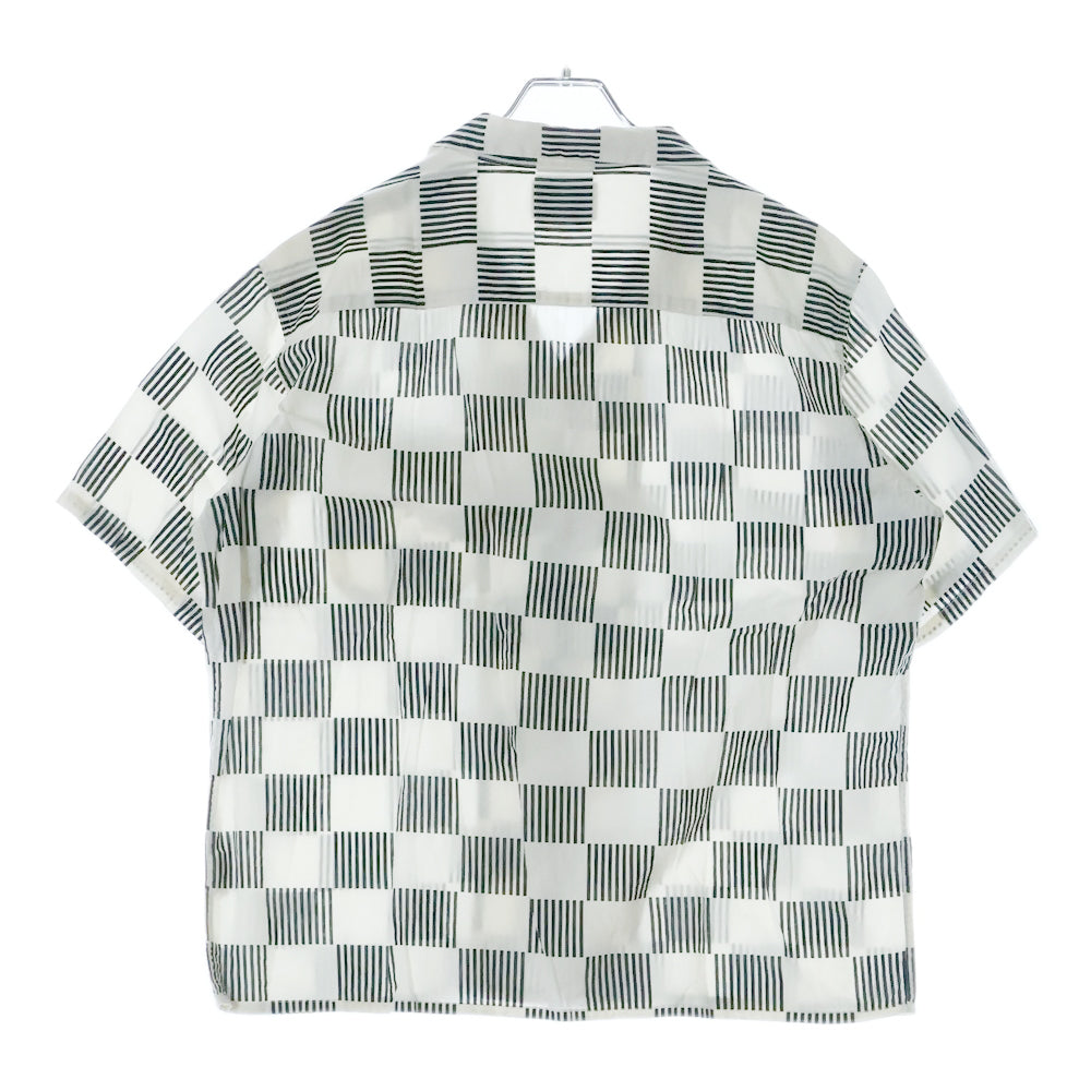 TENDERLOIN(テンダーロイン) 16SS CHECKER OPEN COLLAR SHIRT チェッカー オープンカラー 半袖シャツ ホワイト/ブラック
