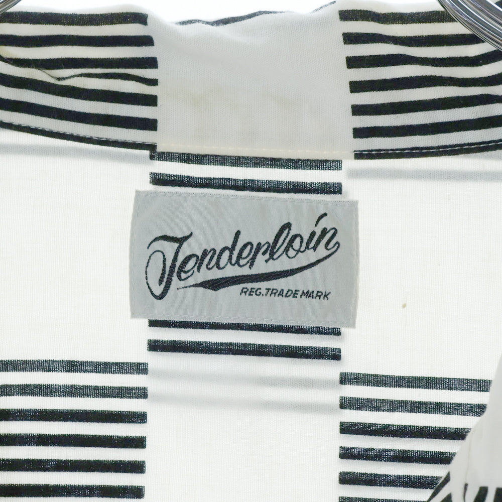 TENDERLOIN(テンダーロイン) 16SS CHECKER OPEN COLLAR SHIRT チェッカー オープンカラー 半袖シャツ ホワイト/ブラック