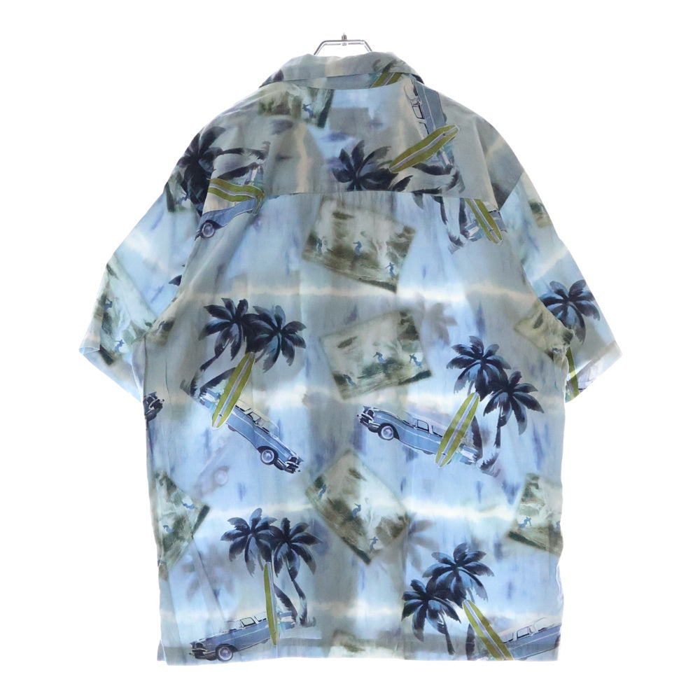 PENDLETON(ペンドルトン) ALOHA OPEN COLLAR COTTON RAYON S/S SHIRT アロハ コットン レーヨン 総柄 オープンカラー 半袖シャツ ブルー
