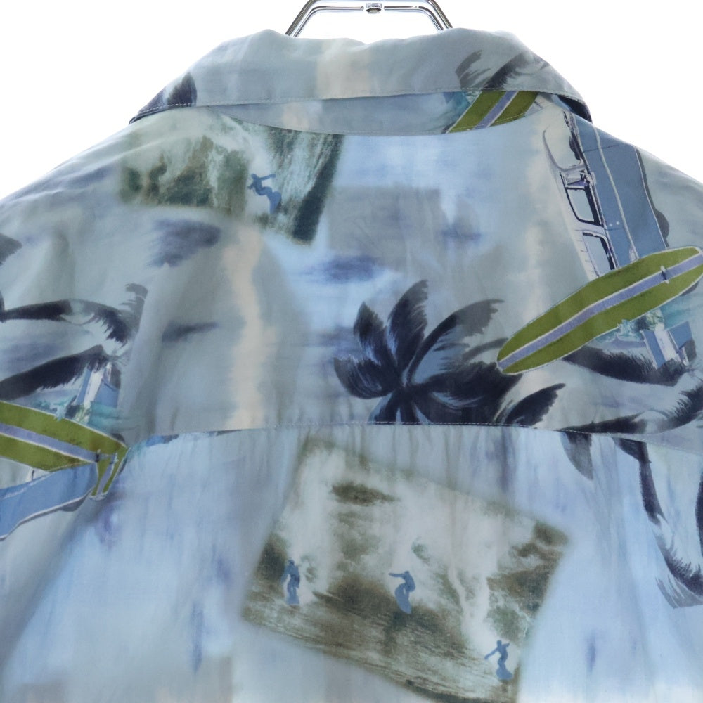 PENDLETON(ペンドルトン) ALOHA OPEN COLLAR COTTON RAYON S/S SHIRT アロハ コットン レーヨン 総柄 オープンカラー 半袖シャツ ブルー