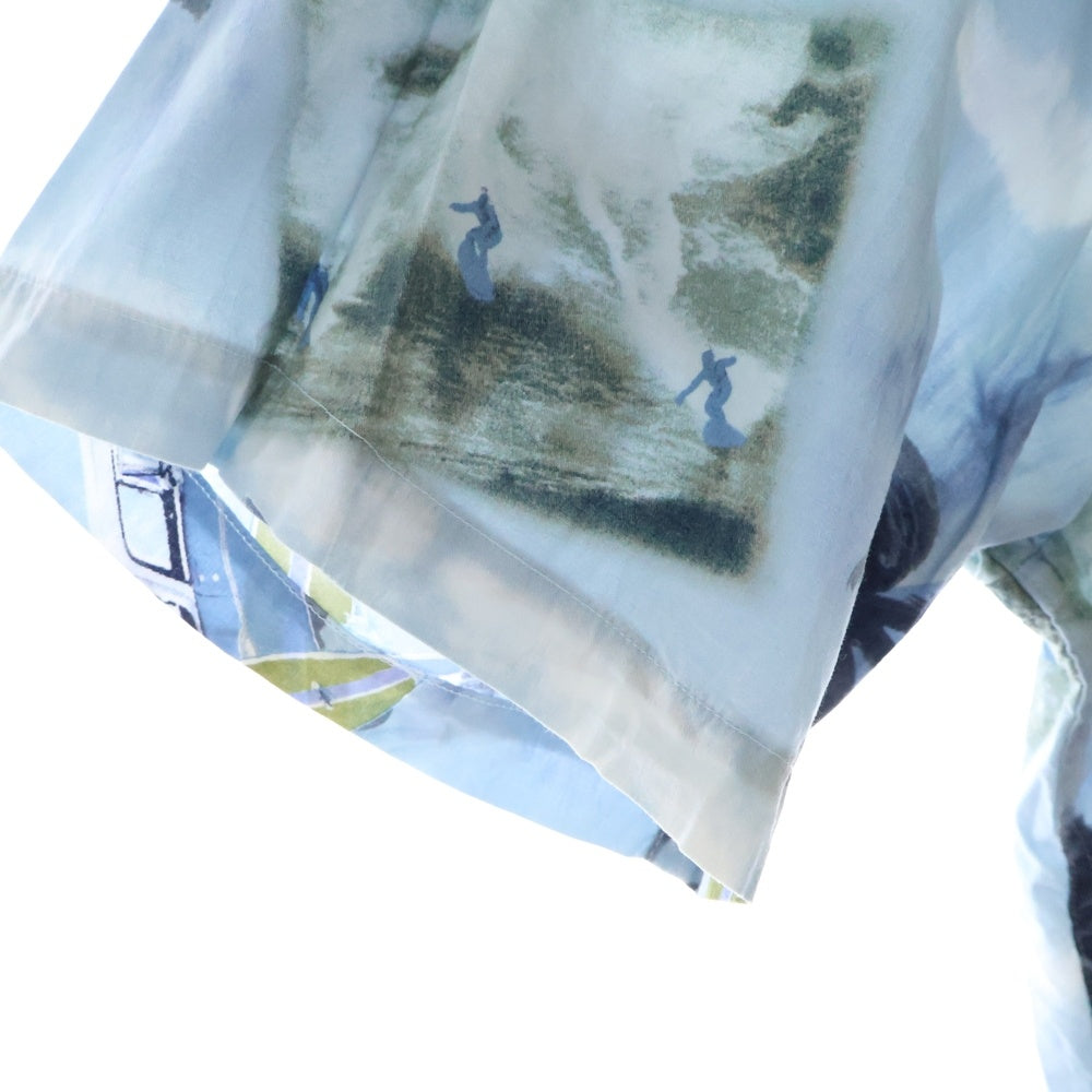 PENDLETON(ペンドルトン) ALOHA OPEN COLLAR COTTON RAYON S/S SHIRT アロハ コットン レーヨン 総柄 オープンカラー 半袖シャツ ブルー