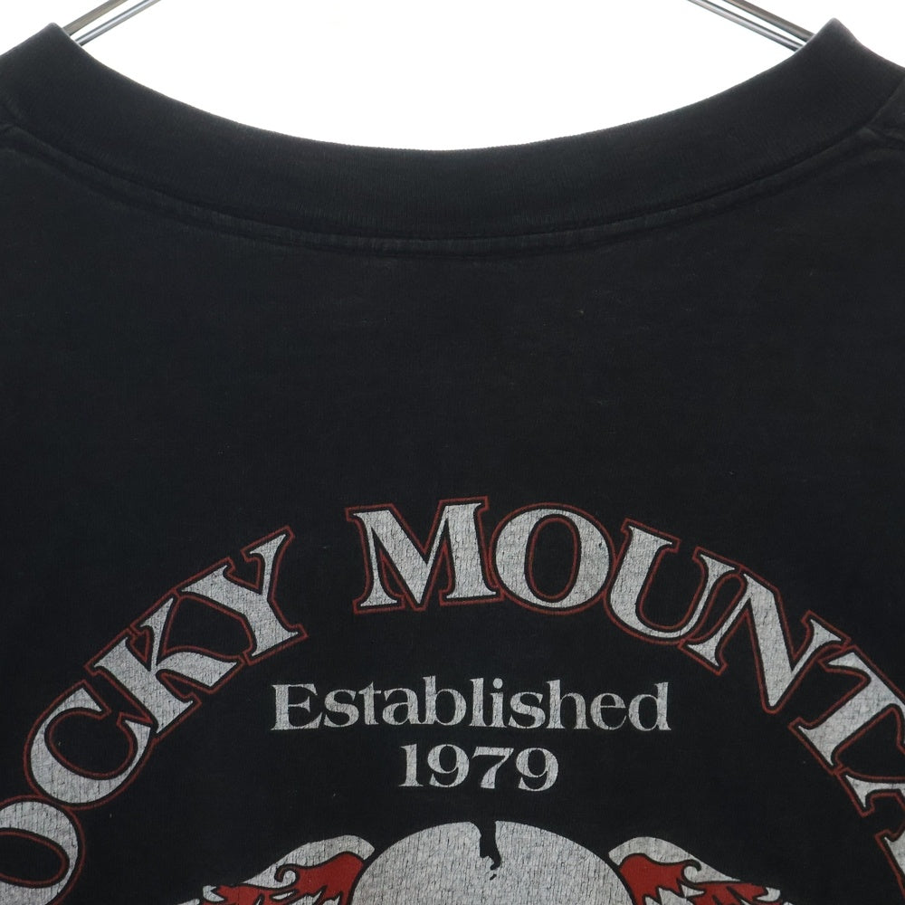 VINTAGE(ヴィンテージ) 90s HARLEY DAVIDSON ROCKY MOUNTAIN L/S ハーレーダビッドソン ロッキーマウンテン アームプリント Tシャツ 長袖カットソー ブラック