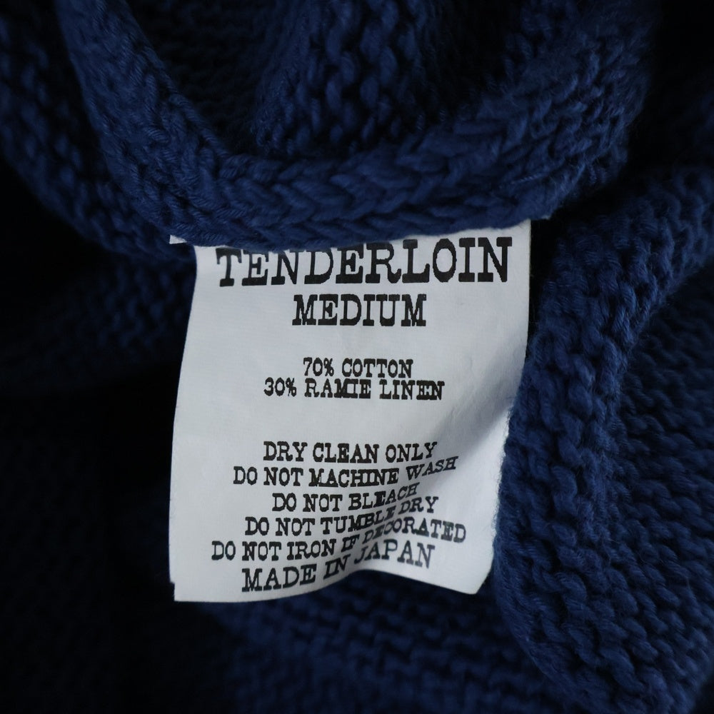 TENDERLOIN(テンダーロイン) ROLL NECK SWEATER INDIGO BLUE ロールネック コットンリネン ニットセーター ブルー