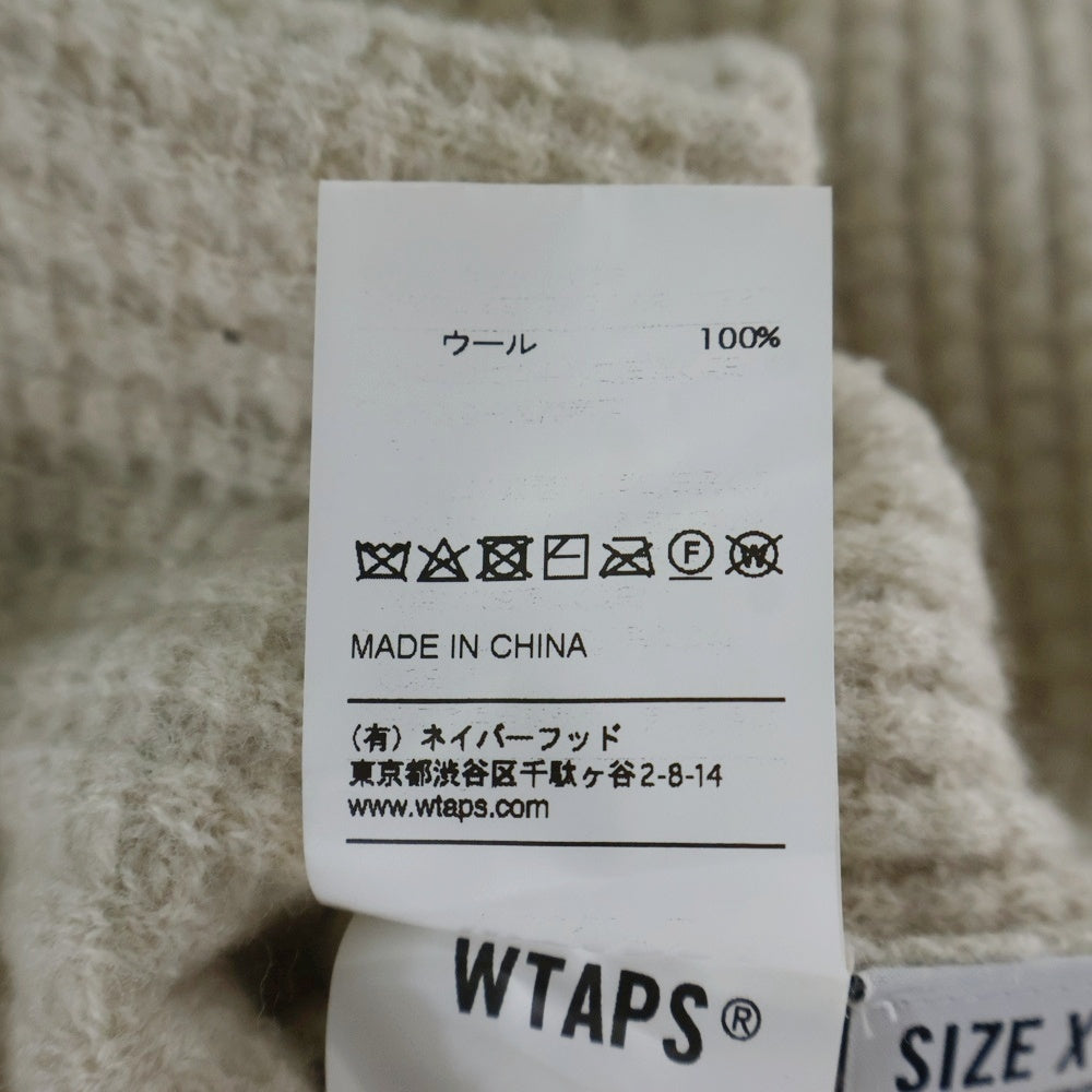 WTAPS(ダブルタップス) 19AW WAFFLE/SWEATER.WOOL ワッフル セーター ウール オートミール ニット アイボリー192MADT-KNM04