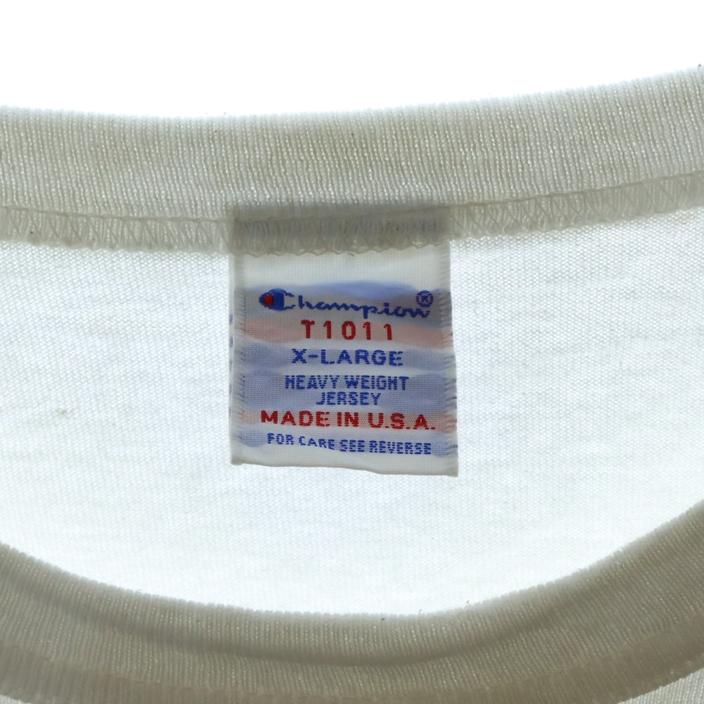 CHAMPION(チャンピオン) T1011 ティーテンイレブン ショートスリーブポケット MADE IN USA Tシャツ 半袖カットソー ホワイト