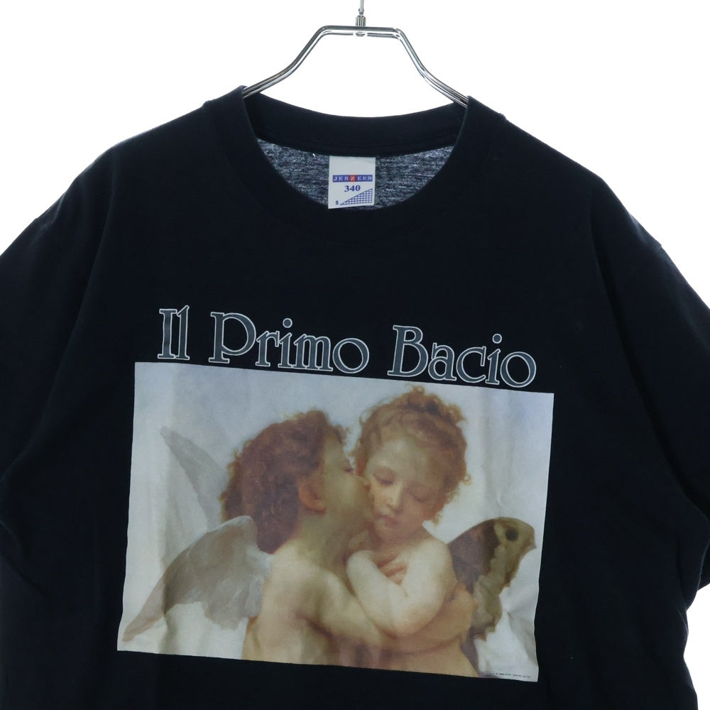 VINTAGE(ヴィンテージ) 00s IL PRIMO BACIO JERZEES 340 フロントプリント エンジェル 天使 半袖 Tシャツ カットソー ブラック