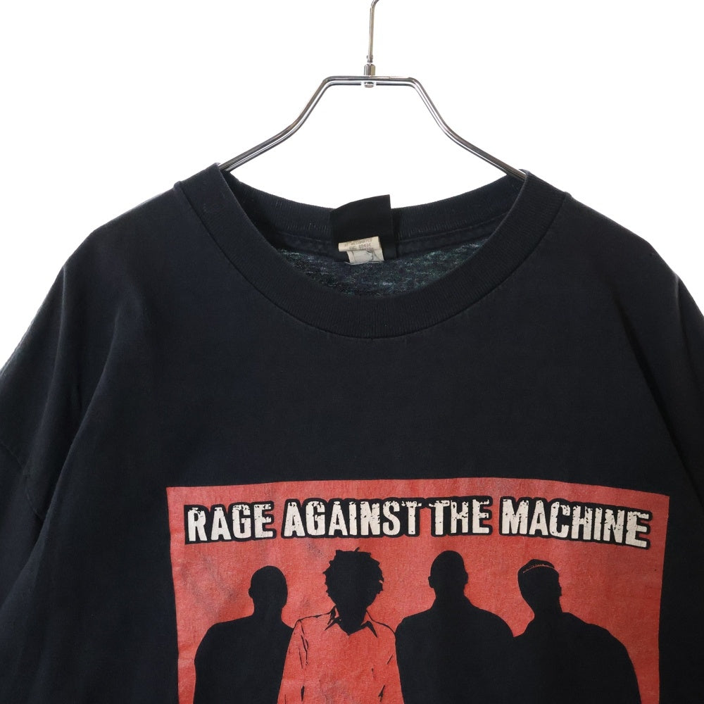 VINTAGE(ヴィンテージ) 00s RAGE AGAINST THE MACHINE MEMBER TEE レイジ・アゲインスト・ザ・マシーン バンド フロントプリント半袖Tシャツ カットソー ブラック