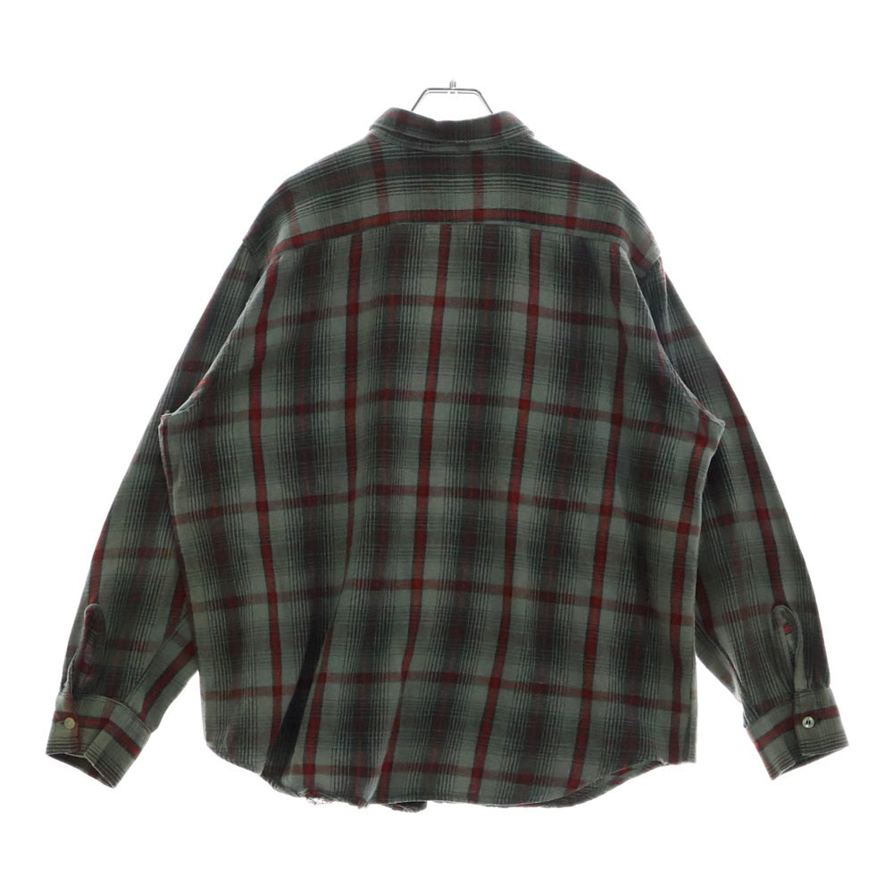 VINTAGE(ヴィンテージ) 60～70s CONE MILLS USA製 ヘビー チェック ネルシャツ グレー/レッド