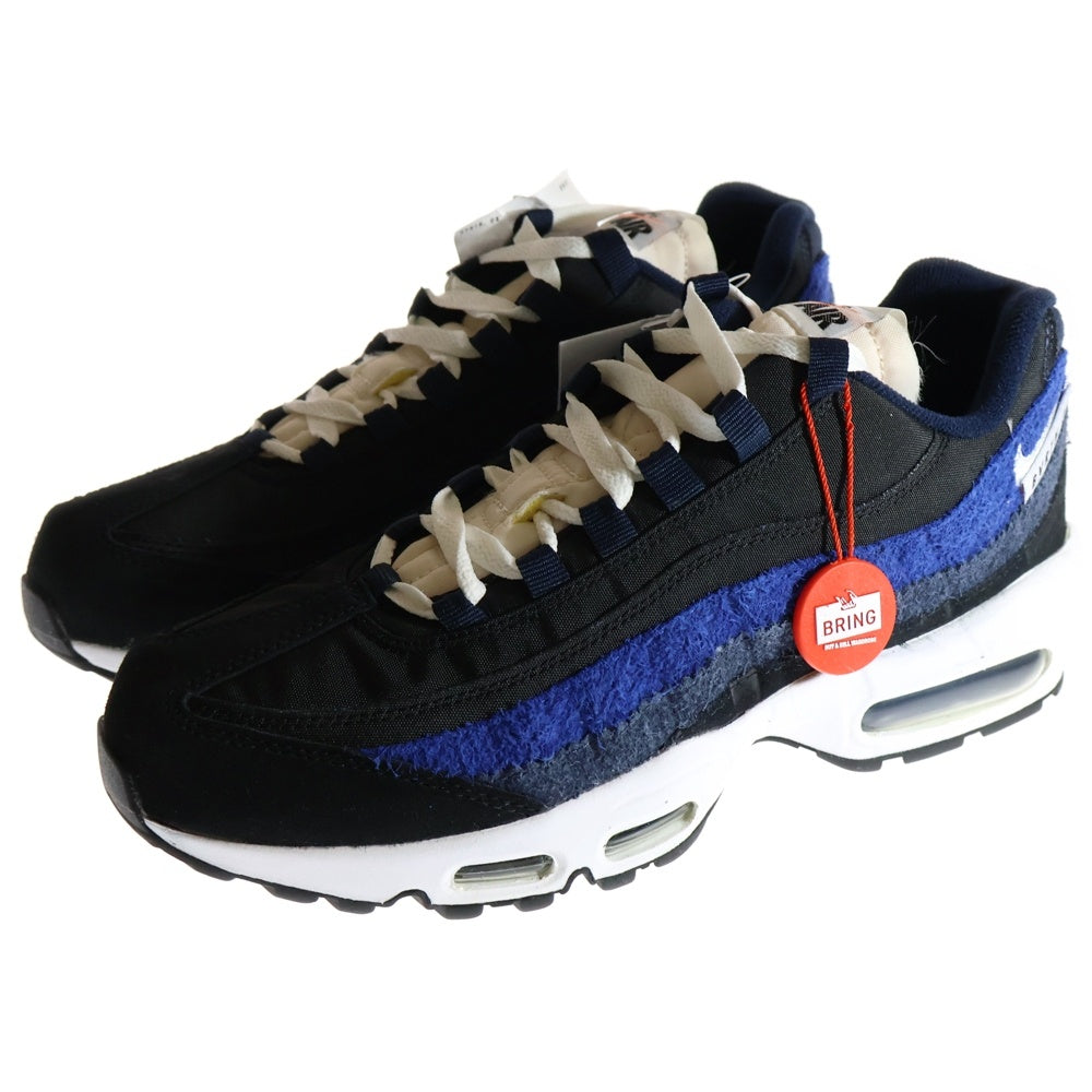 NIKE(ナイキ) AIR MAX 95 SE BLACK/SAIL-OBSIDIAN-DEEP ROYAL BLUE DH2718-001 エア マックス 95 シーズナルエディション ローカットスニーカー ブラック/ブルー US8/26cm