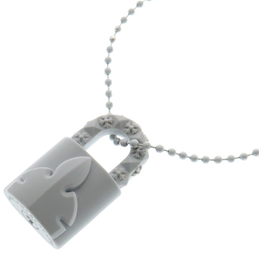 CHROME HEARTS(クロムハーツ) PADLOCK FLERKNEE SLCN パドロックフレアニー ラバーネックレス シリコン グレー BCA295