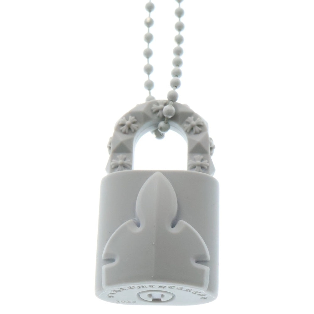 CHROME HEARTS(クロムハーツ) PADLOCK FLERKNEE SLCN パドロックフレアニー ラバーネックレス シリコン グレー BCA295