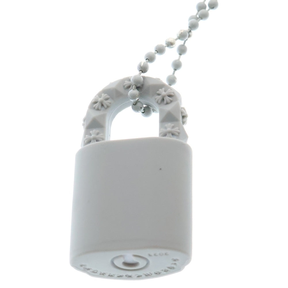 CHROME HEARTS(クロムハーツ) PADLOCK FLERKNEE SLCN パドロックフレアニー ラバーネックレス シリコン グレー BCA295
