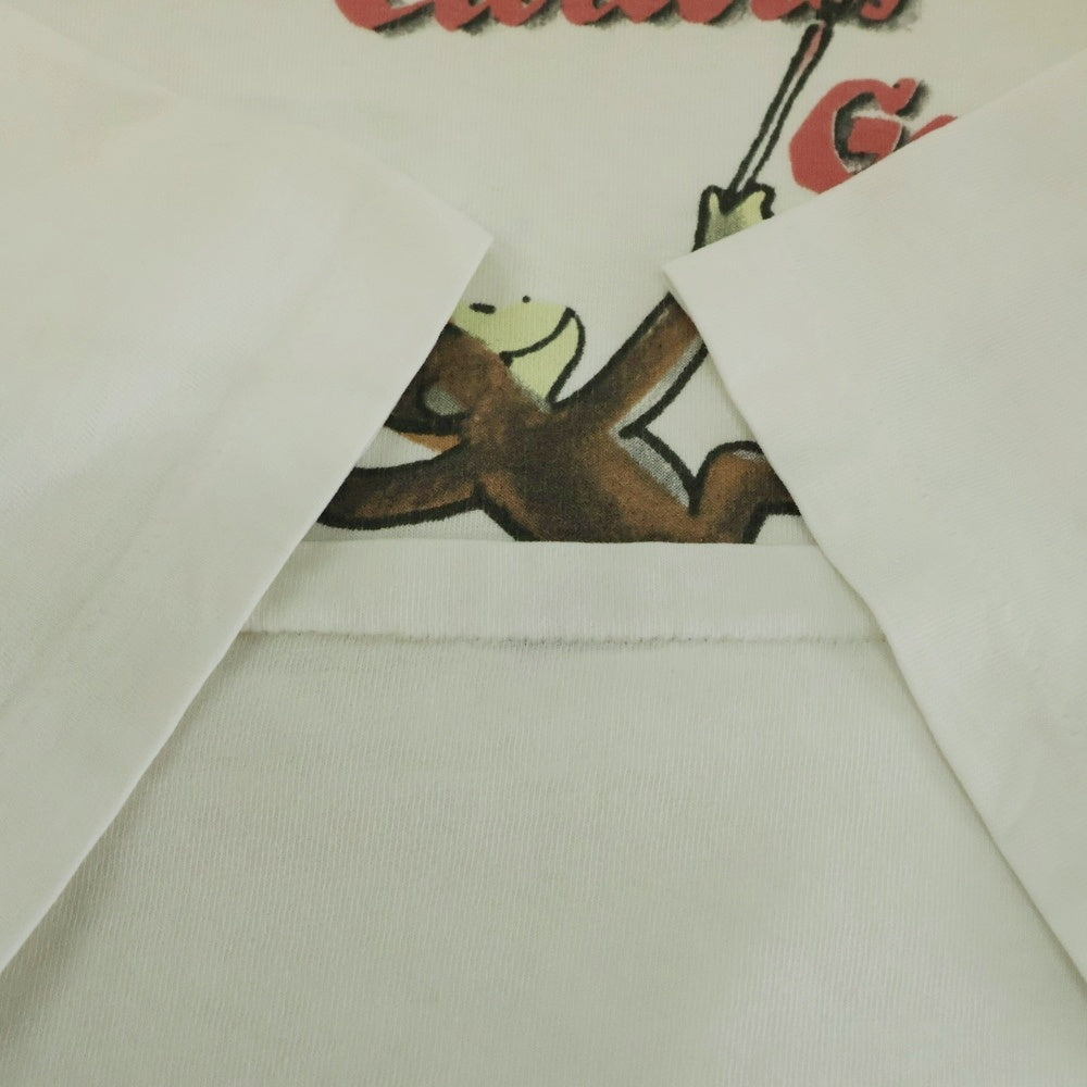 VINTAGE(ヴィンテージ) 90s CURIOUS GEORGE おさるのジョージ フロントプリント 半袖Tシャツ カットソー ホワイト