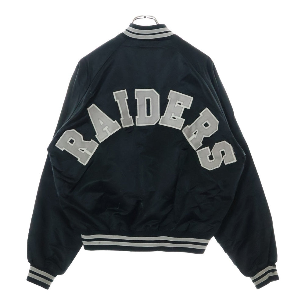 VINTAGE(ヴィンテージ) 90s RAIDERS CHALK LINE USA製 レイダース チョークライン 刺繍 スタジアムジャケット スタジャン ブラック