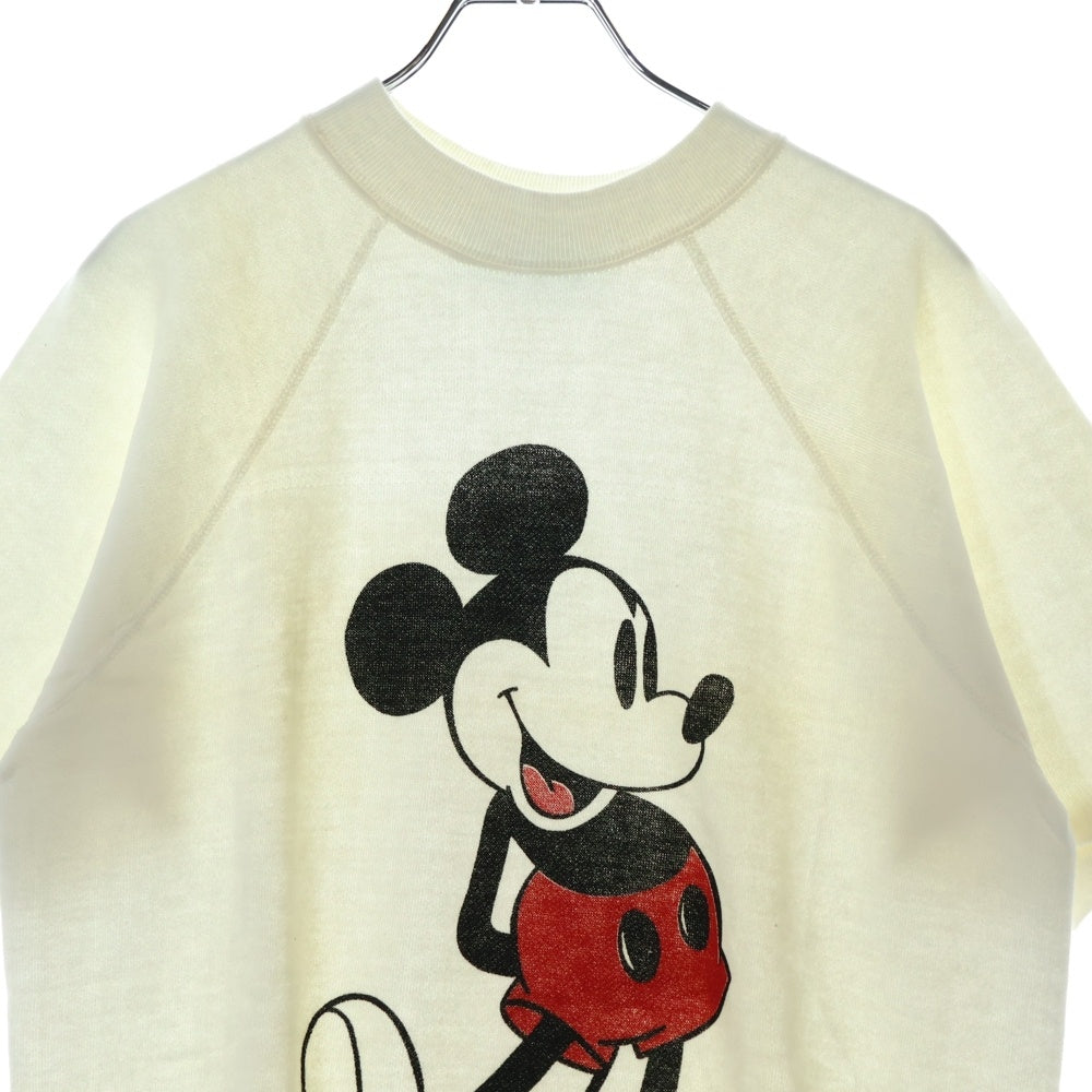 VINTAGE(ヴィンテージ) 60-70s DISNEY MICKEY ディズニー 白足 ミッキー 半袖 スウェット ホワイト