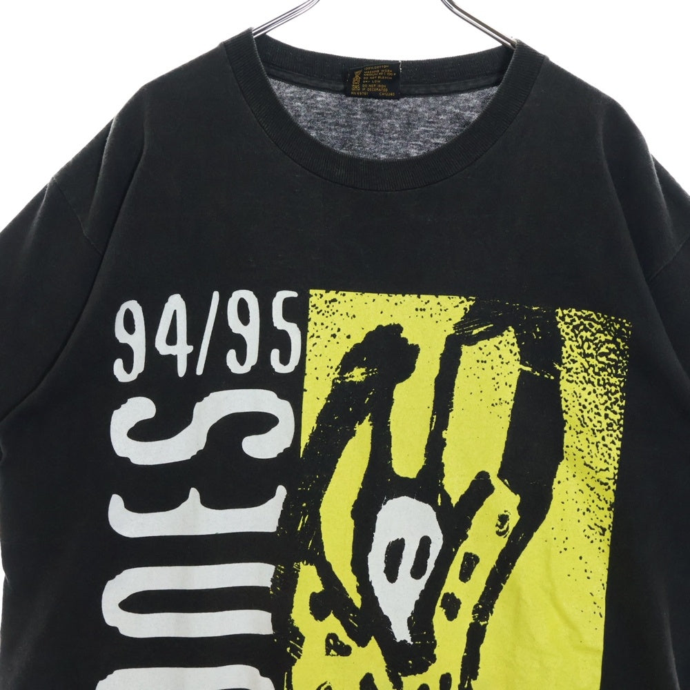 VINTAGE(ヴィンテージ) 90s THE ROLLING STONES VOODOO LOUNGE WORLD TOUR 94/95 TEE ザ ローリングストーンズ 両面プリント半袖Tシャツ カットソー ブラック