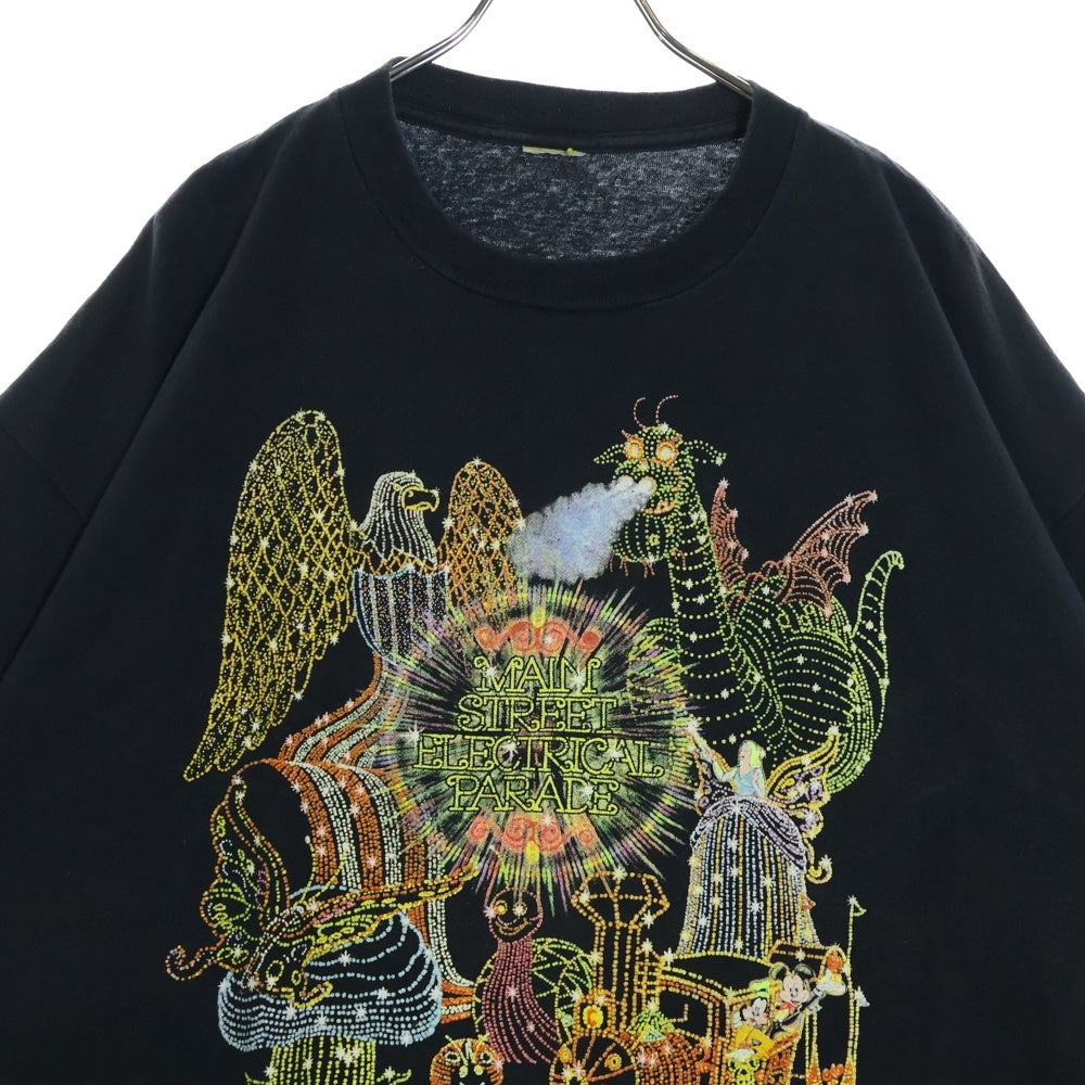 VINTAGE(ヴィンテージ) 90s Disney Electrical Parade TEE ディズニーランド エレクトリカルパレード フロントプリント半袖Tシャツ カットソー ブラック