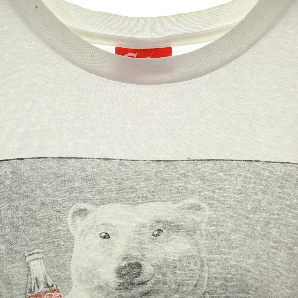 VINTAGE(ヴィンテージ) 90s COKE ポーラベア フロント プリント Tシャツ 半袖カットソー ホワイト
