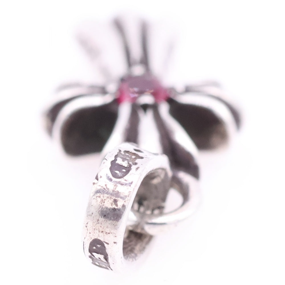 CHROME HEARTS(クロムハーツ) CRS BBYFAT RUBY ベイビーファット アフター両面1ルビー チャーム ネックレストップ シルバー