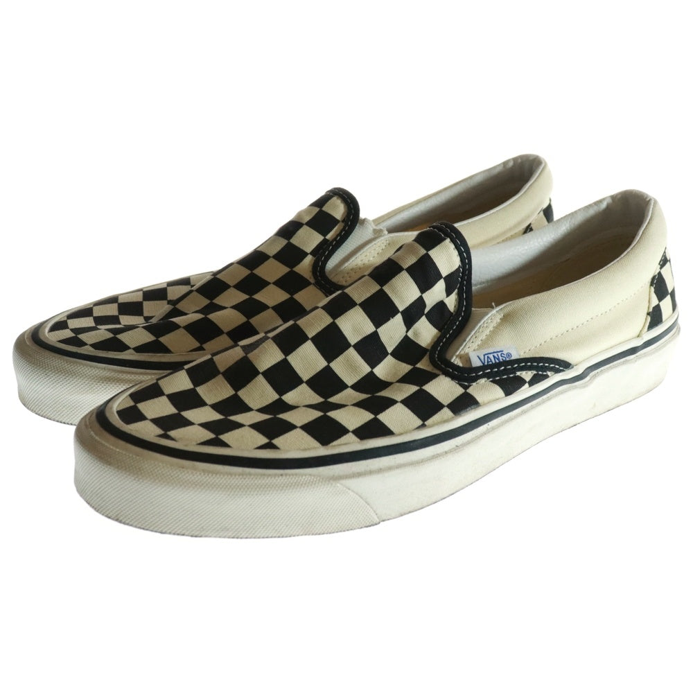VANS(ヴァンズ) CHECKERBOARD ANAHEIM FACTORY チェッカー アナハイムファクトリー キャンバス ローカットスニーカー スリッポン 507452 ホワイト/ブラック